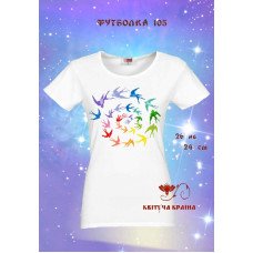 T-shirt embroidered women's TSW-105