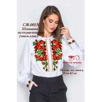 Blank embroidered shirt for women  SZH-001N Rose hips are extravagant