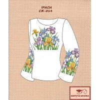 Blank embroidered shirt for women  SZH-014 Irises
