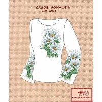 Blank embroidered shirt for women  SZH-034 Garden daisies