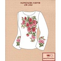 Blank embroidered shirt for women  SZH-040 Queen of flowers