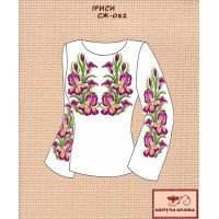 Blank embroidered shirt for women  SZH-082 Irises