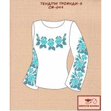 Blank embroidered shirt for women  SZH-099-3 Fragile roses 3