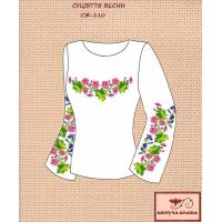Blank embroidered shirt for women  SZH-110 Spring inflorescences
