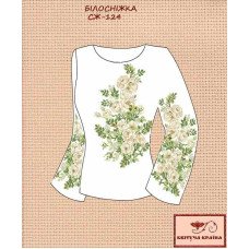 Blank embroidered shirt for women  SZH-124 Snow white
