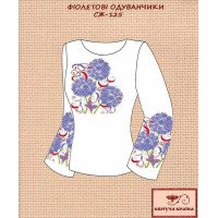 Blank embroidered shirt for women  SZH-125 Purple dandelions