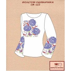Blank embroidered shirt for women  SZH-125 Purple dandelions