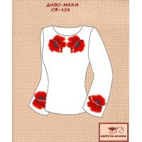 Blank embroidered shirt for women  SZH-128 Wild poppies