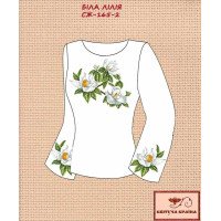 Blank embroidered shirt for women  SZH-165-2 White lily