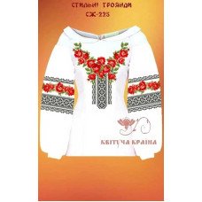 Blank embroidered shirt for women  SZH-225 Stylish roses