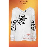 Blank embroidered shirt for women  SZH-235 Edelweiss
