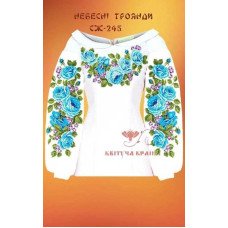Blank embroidered shirt for women  SZH-245 Celestial roses