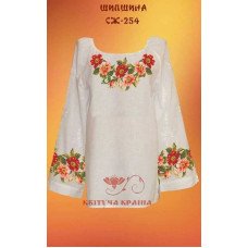 Blank embroidered shirt for women  SZH-254 Dog-rose