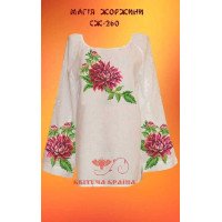 Blank embroidered shirt for women  SZH-260 The magic of dahlias