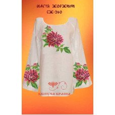 Blank embroidered shirt for women  SZH-260 The magic of dahlias