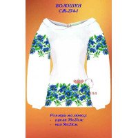 Blank embroidered shirt for women  SZH-274-1 Cornflowers