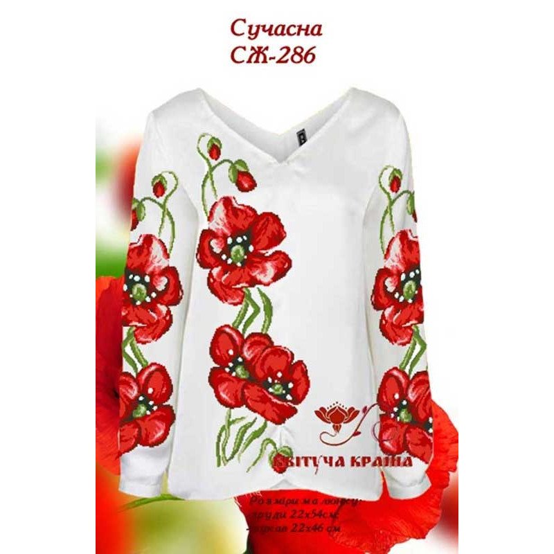 Blank embroidered shirt for women  SZH-286 Modern