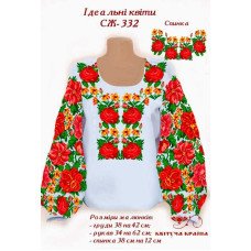 Blank embroidered shirt for women  SZH-332 Perfect flowers