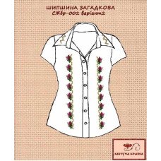 Blank embroidered shirt for women sleeveless SZHbr-002-2 Mysterious rosehip 2