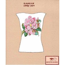 Blank embroidered shirt for women sleeveless SZHbr-009 Camellia