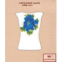 Заготовка вишиванки жіночої без рукавів СЖбр-011 Квітковий шарм