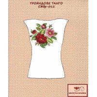 Blank embroidered shirt for women sleeveless SZHbr-012 Tango roses