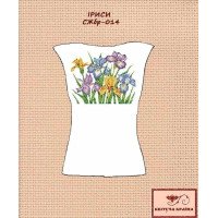 Blank embroidered shirt for women sleeveless SZHbr-014 Irises