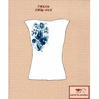Blank embroidered shirt for women sleeveless SZHbr-015 Gzhel