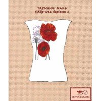 Blank embroidered shirt for women sleeveless SZHbr-016-2 Mysterious poppies 2