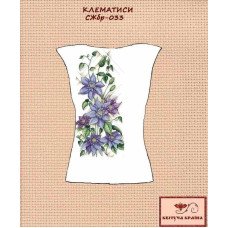 Blank embroidered shirt for women sleeveless SZHbr-033 Clematis