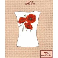 Blank embroidered shirt for women sleeveless SZHbr-041 Poppies