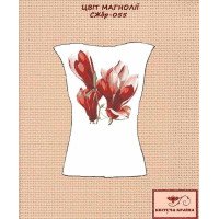 Blank embroidered shirt for women sleeveless SZHbr-055 Magnolia flower