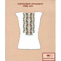 Заготовка вишиванки жіночої без рукавів СЖбр-061 Квітковий орнамент