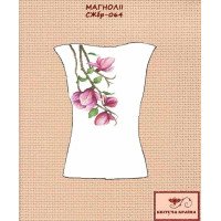 Blank embroidered shirt for women sleeveless SZHbr-064 Magnolias