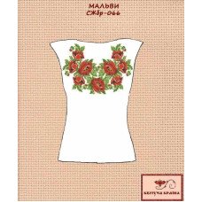 Заготовка вышиванки женской без рукавов СЖбр-066 Мальвы