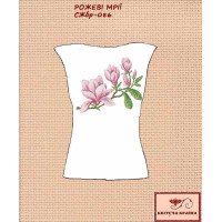 Заготовка вышиванки женской без рукавов СЖбр-086 Розовые мечты