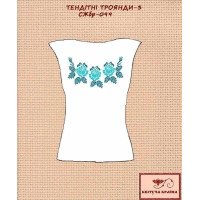 Blank embroidered shirt for women sleeveless SZHbr-099-3 Fragile roses 3
