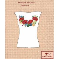 Blank embroidered shirt for women sleeveless SZHbr-108 Magic wreath