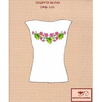 Blank embroidered shirt for women sleeveless SZHbr-110 Spring inflorescences