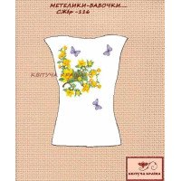 Blank embroidered shirt for women sleeveless SZHbr-116 Butterflies Butterflies