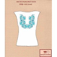 Blank embroidered shirt for women sleeveless SZHbr-120c The magic of morning dew is blue
