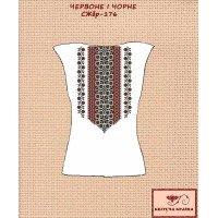 Blank embroidered shirt for women sleeveless SZHbr-176 Red and black