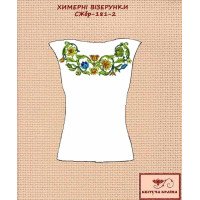 Blank embroidered shirt for women sleeveless SZHbr-181-2 Whimsical patterns