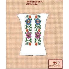 Blank embroidered shirt for women sleeveless SZHbr-186 Borshchivska