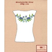 Blank embroidered shirt for women sleeveless SZHbr-192 Cornflower field