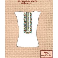 Blank embroidered shirt for women sleeveless SZHbr-194 Borschiv patterns