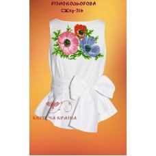Blank embroidered shirt for women sleeveless SZHbr-216 Multicolored