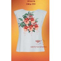 Blank embroidered shirt for women sleeveless SZHbr-222 Fuchsia