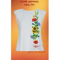 Blank embroidered shirt for women sleeveless SZHbr-224 Summer gift