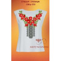 Blank embroidered shirt for women sleeveless SZHbr-225 Stylish roses